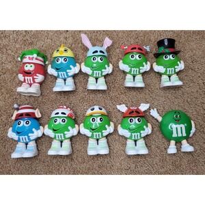 Lot of 10 Mars M&M Mini Candy Dispensers Collectible Toys